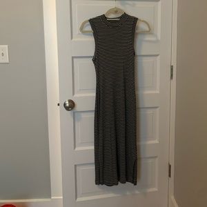 Madewell striped ribbed midi dress